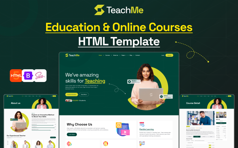 Apprends-moi – Modèle de site Web HTML pour l’éducation et les cours en ligne