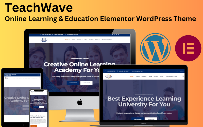 TeachWave – Thème WordPress Elementor pour l’apprentissage et l’éducation en ligne