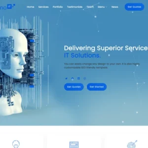 Technoit | Modèle de site web réactif et polyvalent pour solutions informatiques et services aux entreprises