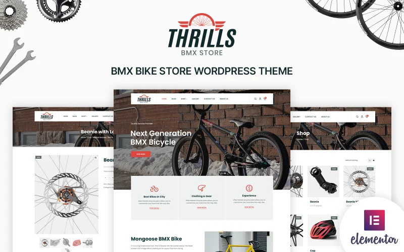 Thrills – Thème WordPress pour magasin de vélos et de vélos
