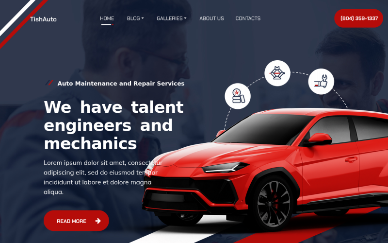 OTishAuto – Thème WordPress pour l’entretien automobile
