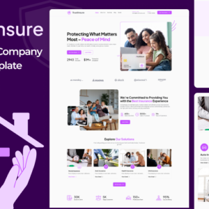 Trust Insure – Modèle de site web HTML réactif pour agence d'assurance