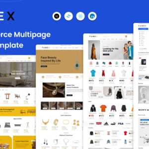 TuneX - Modèle de site Web polyvalent pour le commerce électronique React NextJs