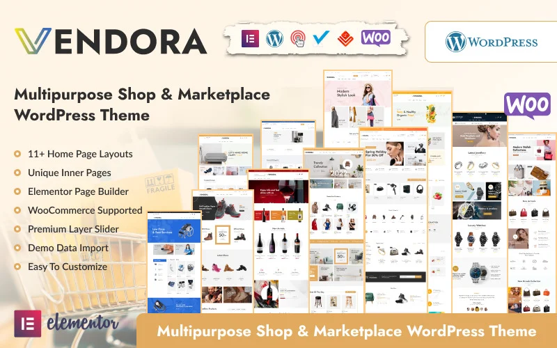 Vendora – Thème WordPress pour une grande boutique polyvalente