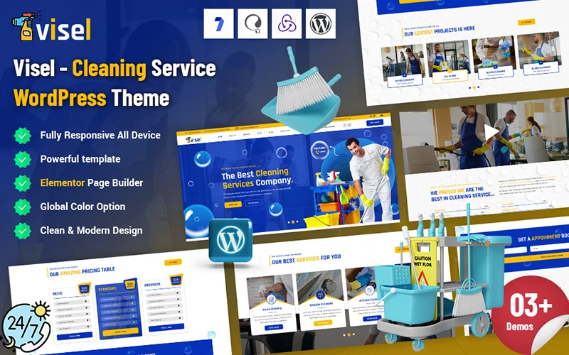 Visel – Thème WordPress pour service de nettoyage