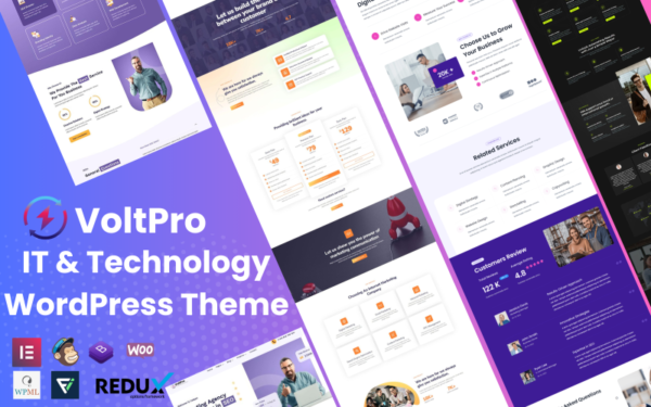 VoltPro - Thème WordPress pour l'informatique et la technologie