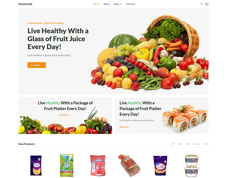 Thème WooCommerce polyvalent pour Elementor