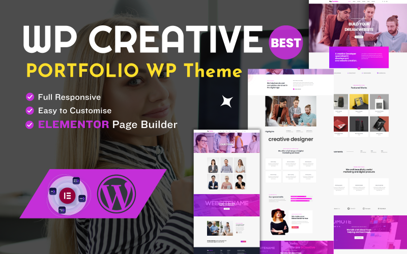 Thème WordPress réactif WpCreative Pro Portfolio