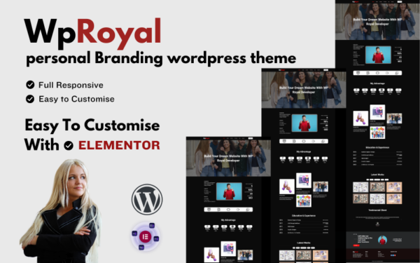 Thème WordPress pour portfolio personnel WpRoyal