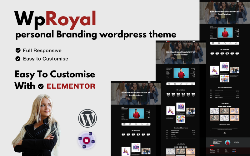 Thème WordPress pour portfolio personnel WpRoyal