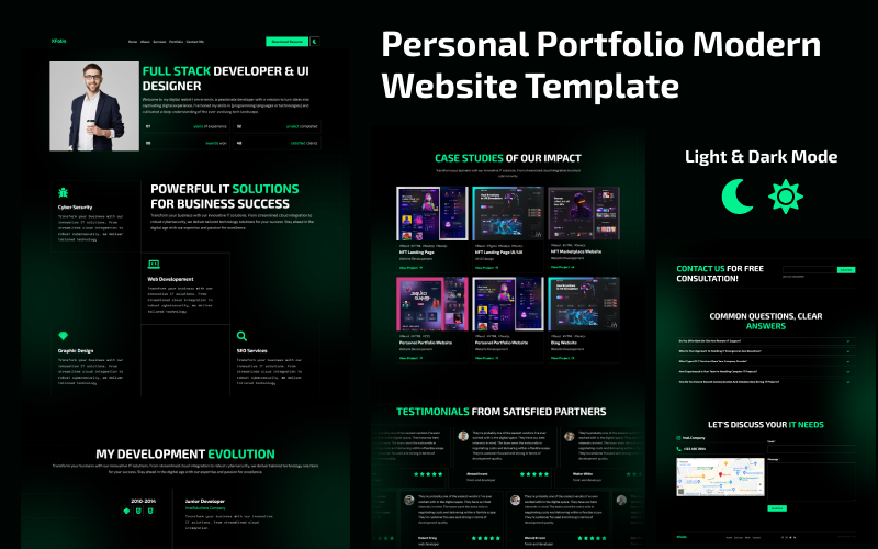xFolio – Modèle de page de destination moderne pour portfolio personnel
